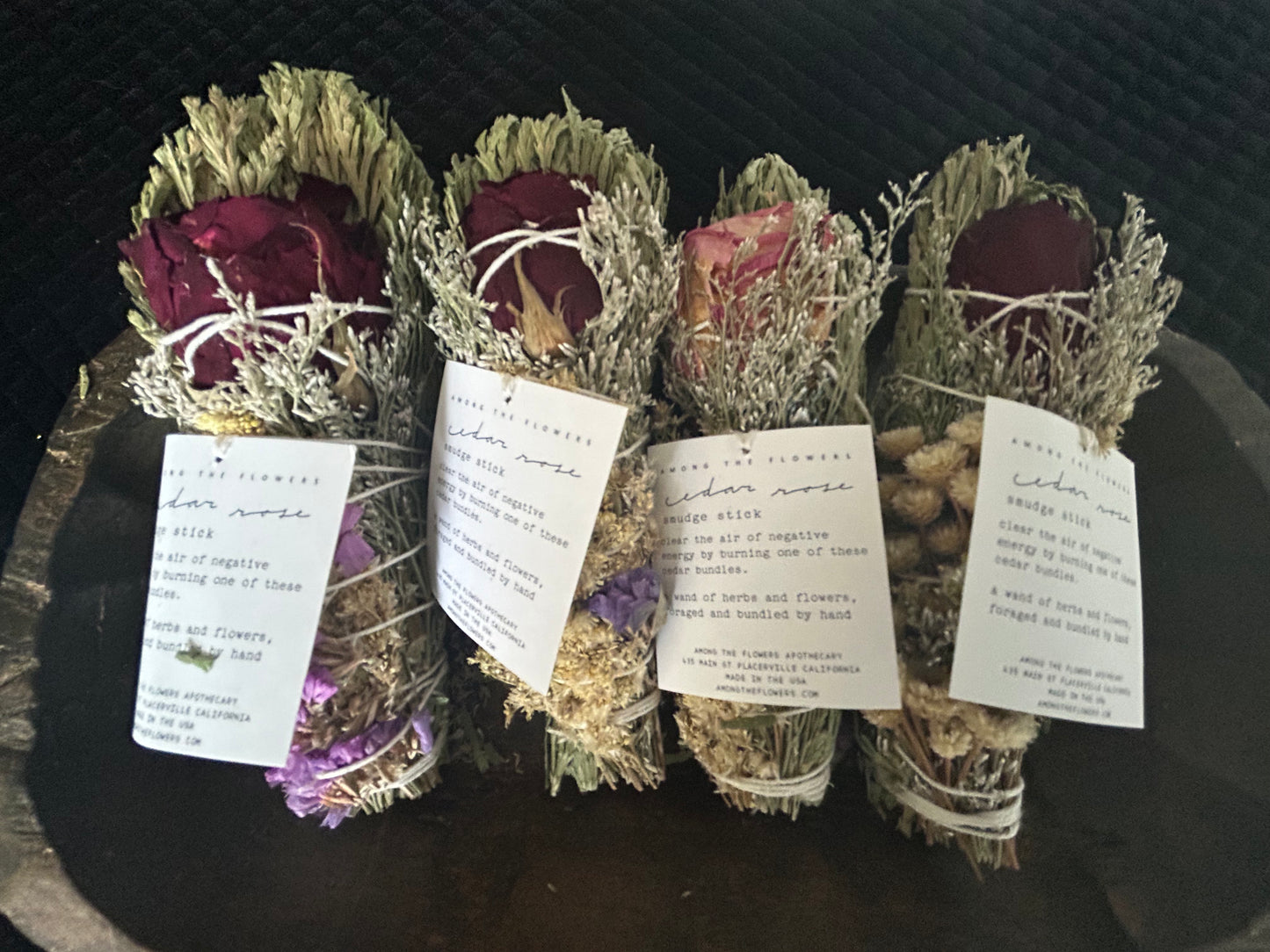 Cedar + Rose Smudge Stick