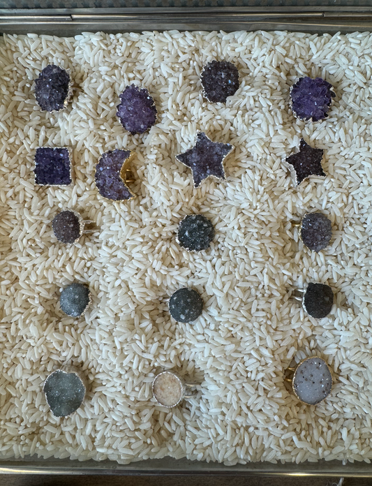 Druzy Freeform - rings