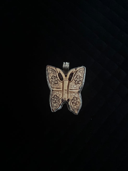 Bone Butterfly Pendant