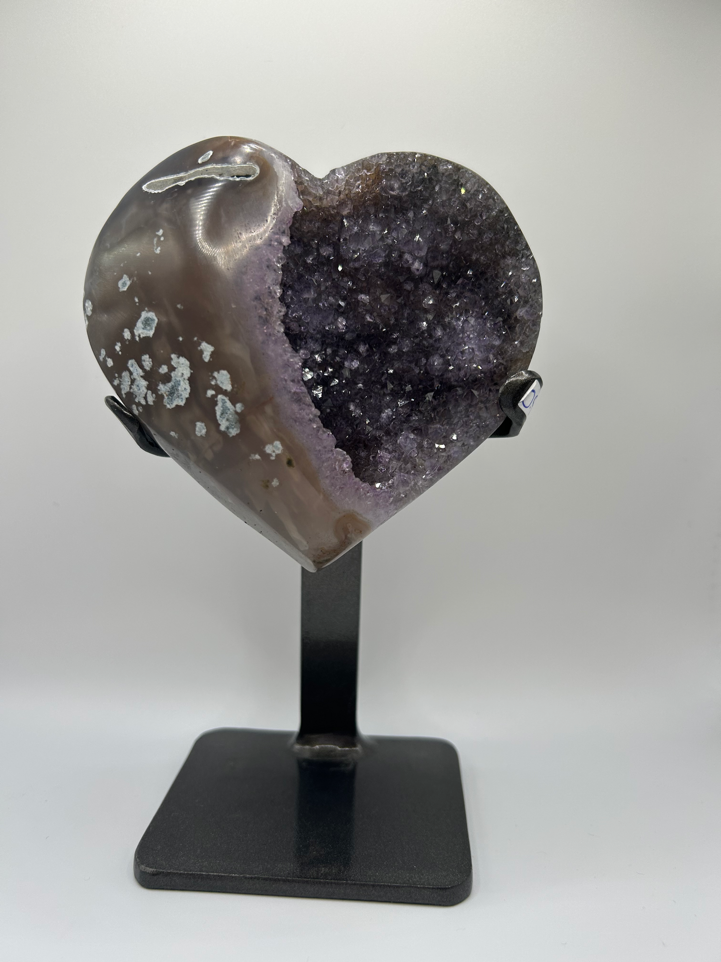 Medium Amethyst Stone-Heart on Stand