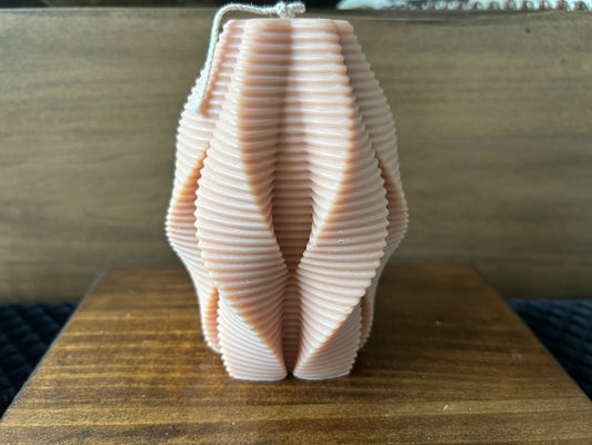 Ribbed Swirl Candle