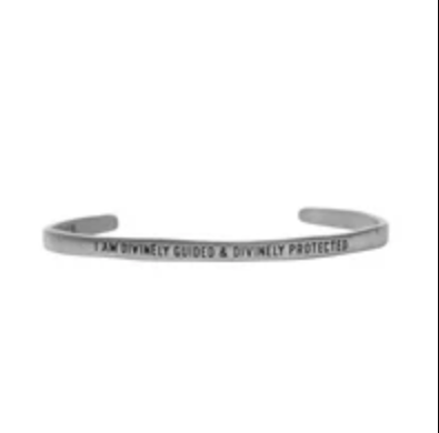 I am Divinely Guided - Silver Cuff