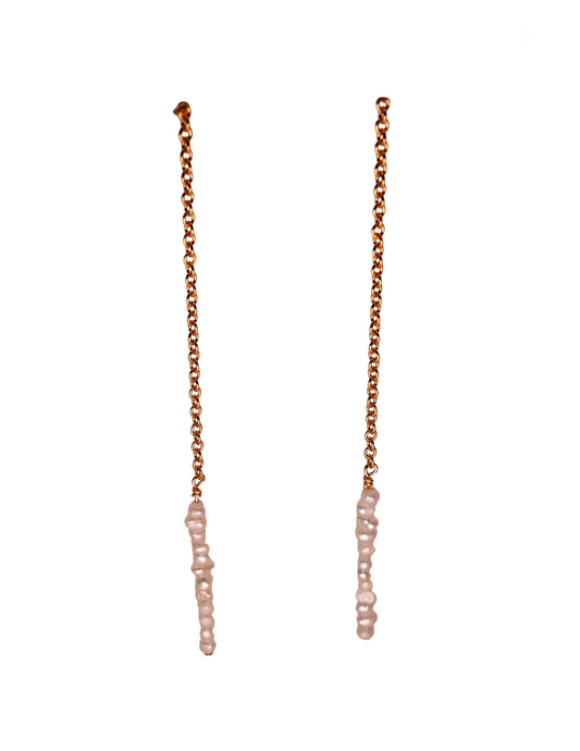 Freshwater Seed Pearl Threader Earring