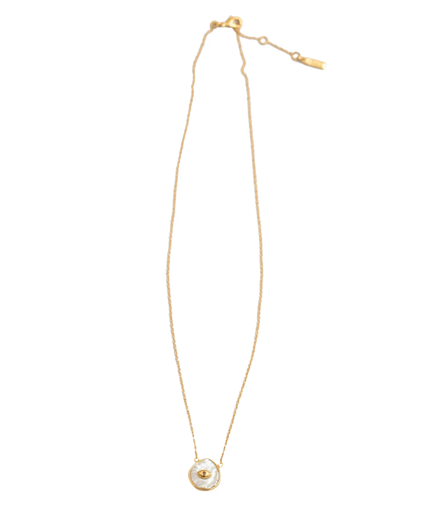 Evil Eye Shell Pearl Necklace