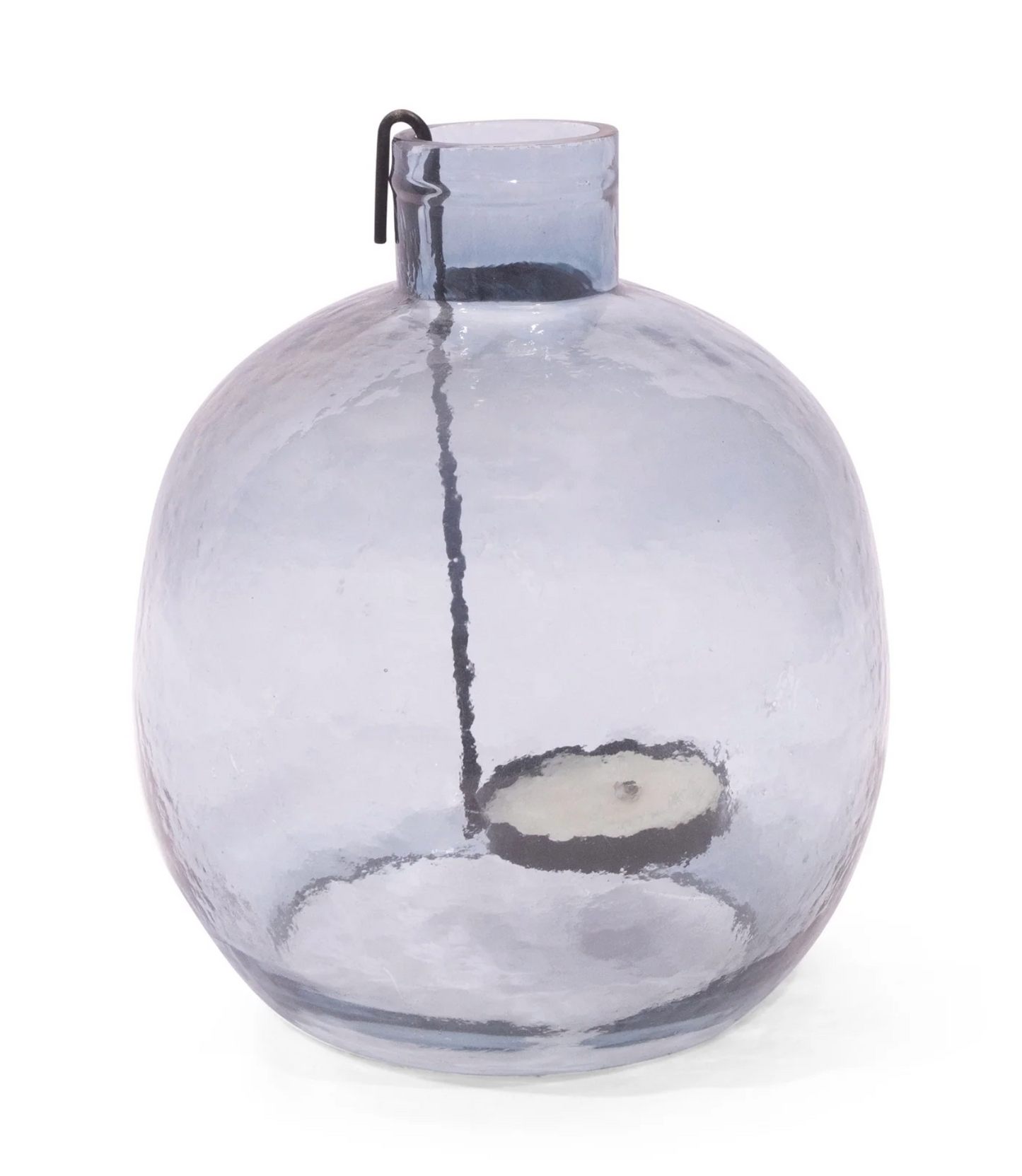 Small Hurricane Votive Tea Light Candle Holder - Blue