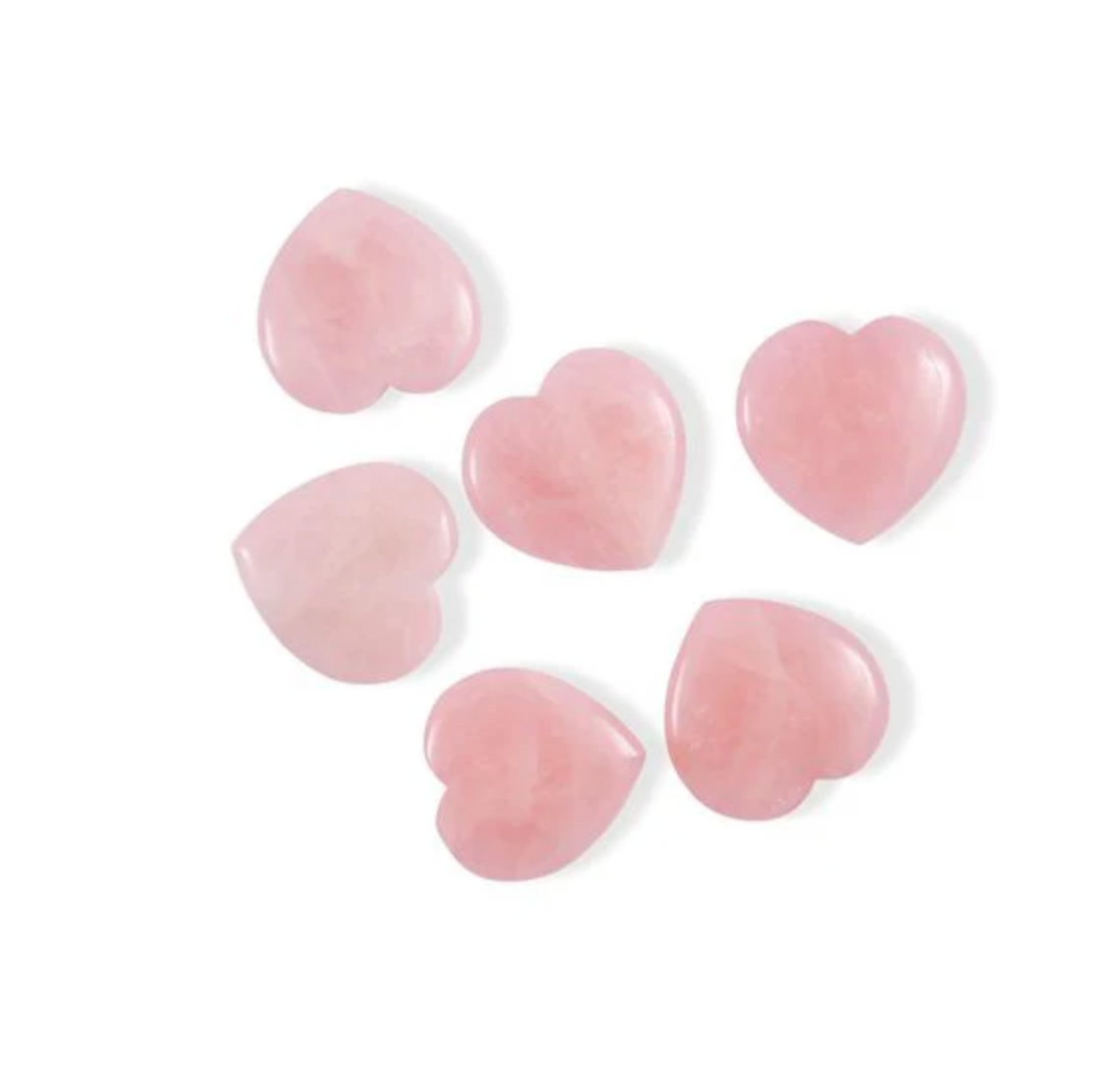 Rose Quartz Flat Stone Hearts