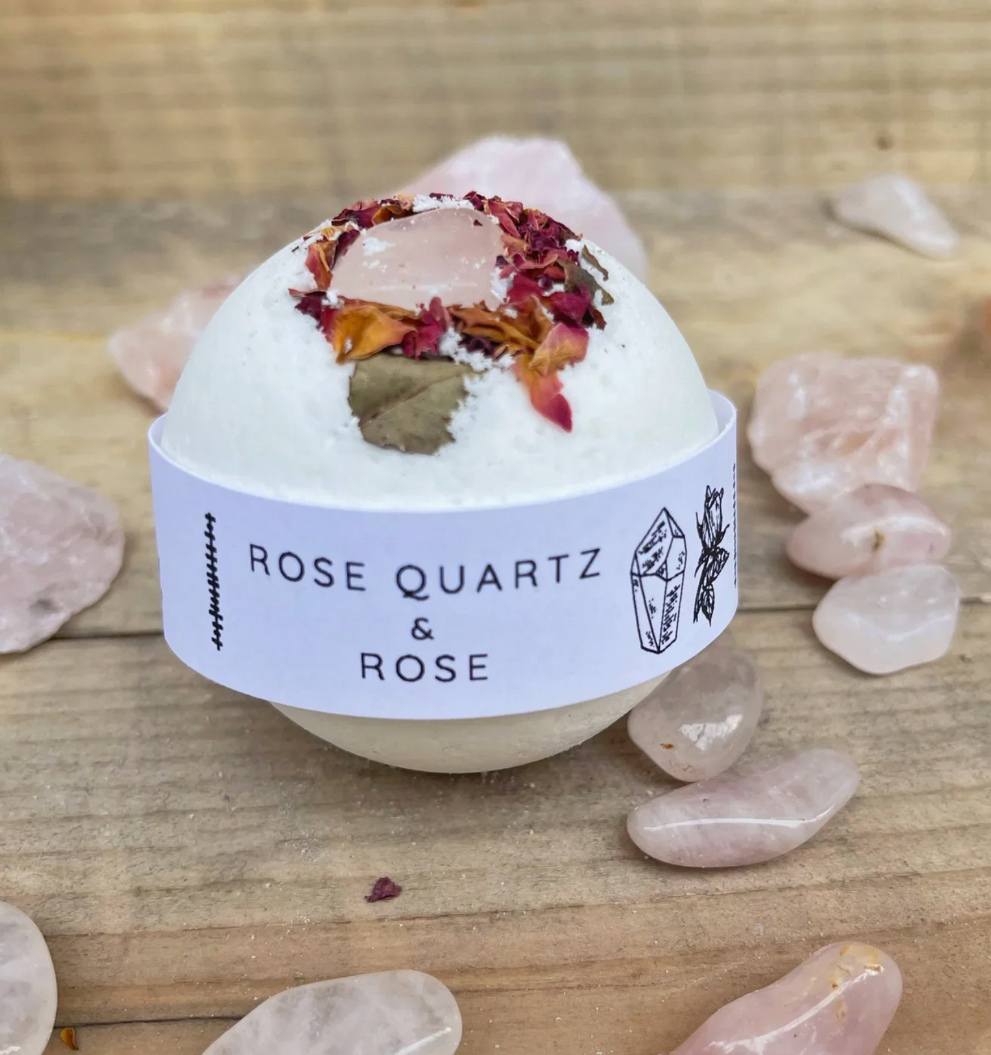 Rose Quartz & Rose Bath Bomb