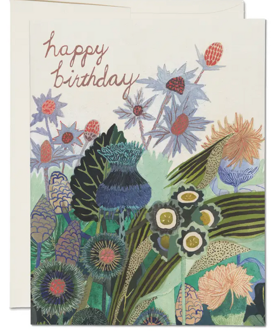 Thistle Birthday Card