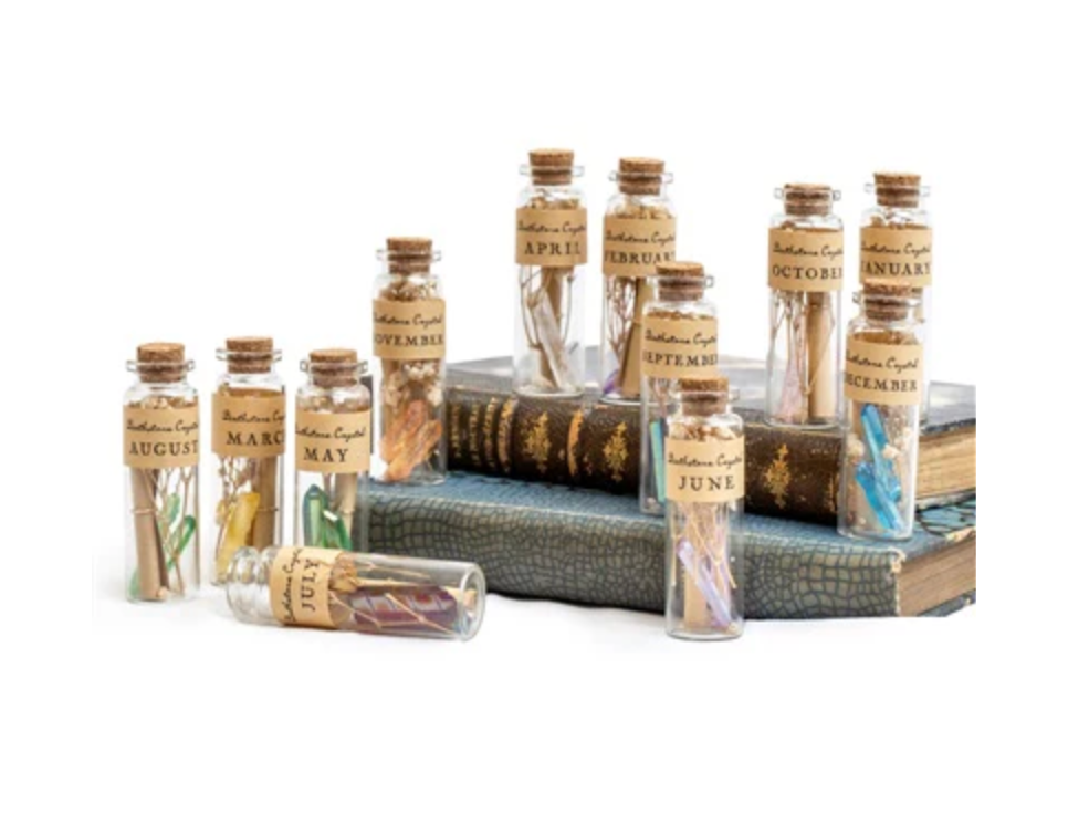 Birthstone Crystal Wishing Bottle