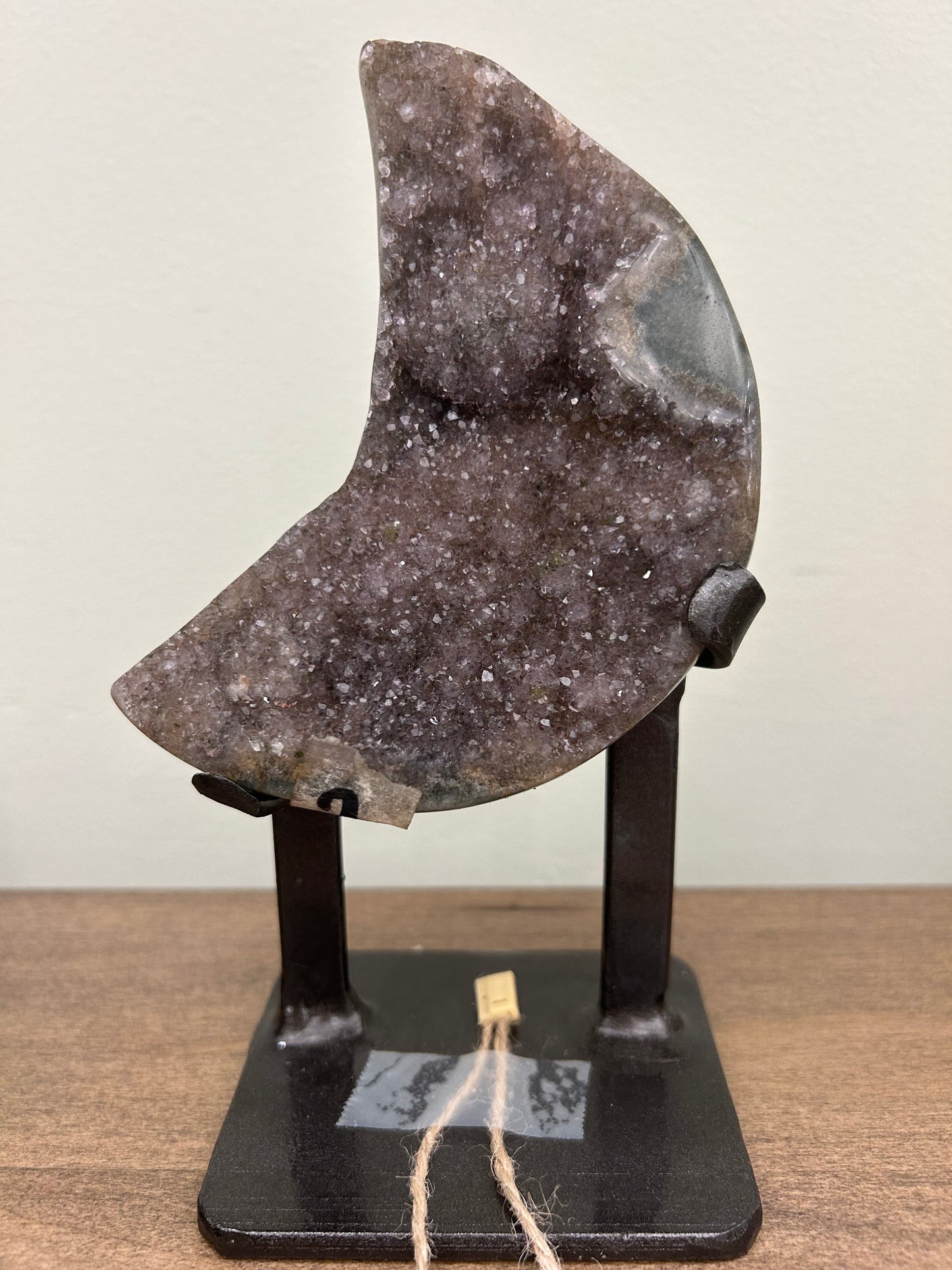 Amethyst Stone- Moon on stand