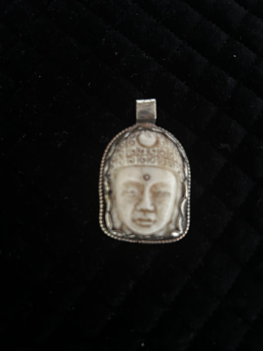 Bone Buddha Pendant
