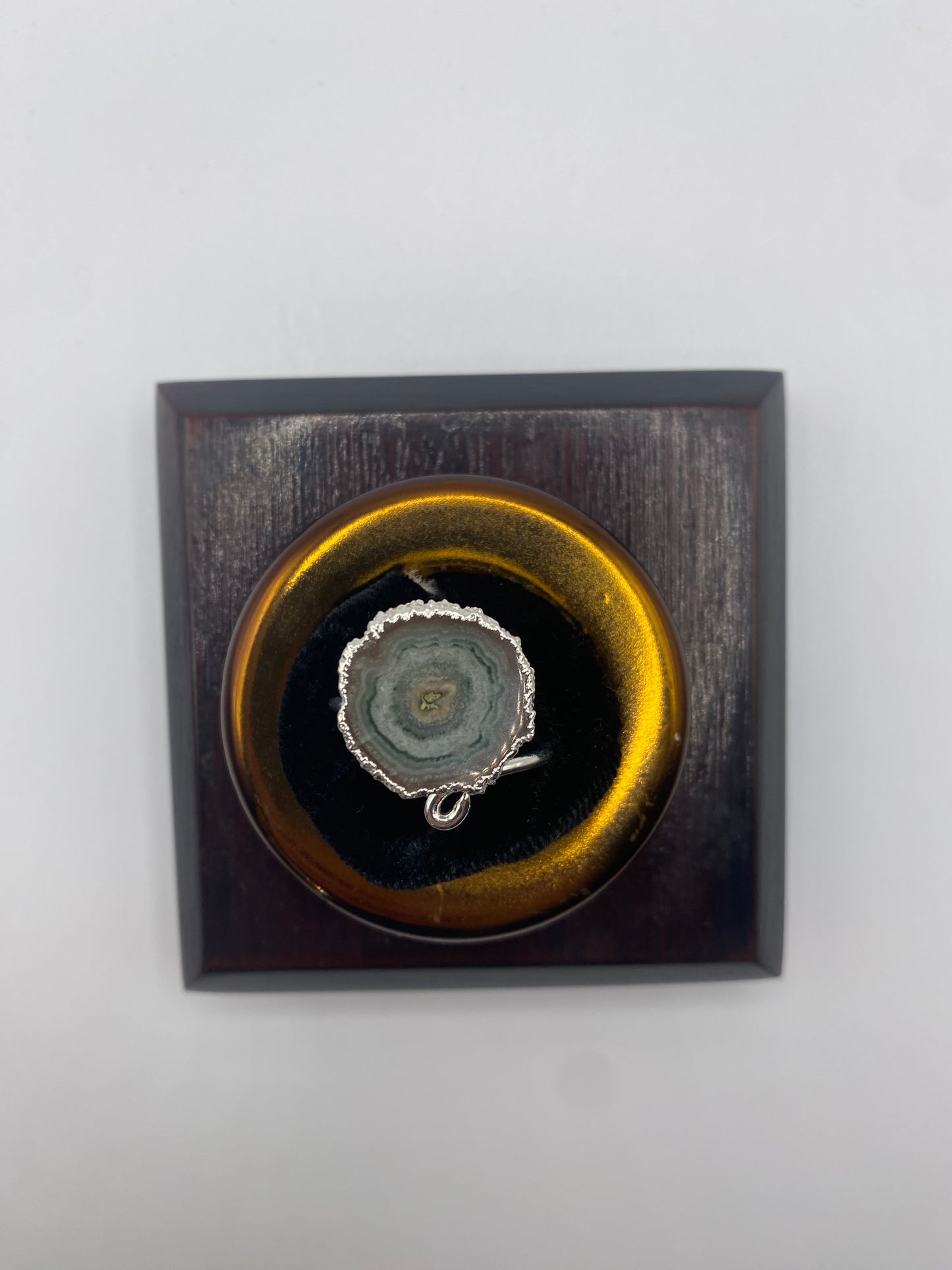 Silver Stalactite Spiral Ring 1