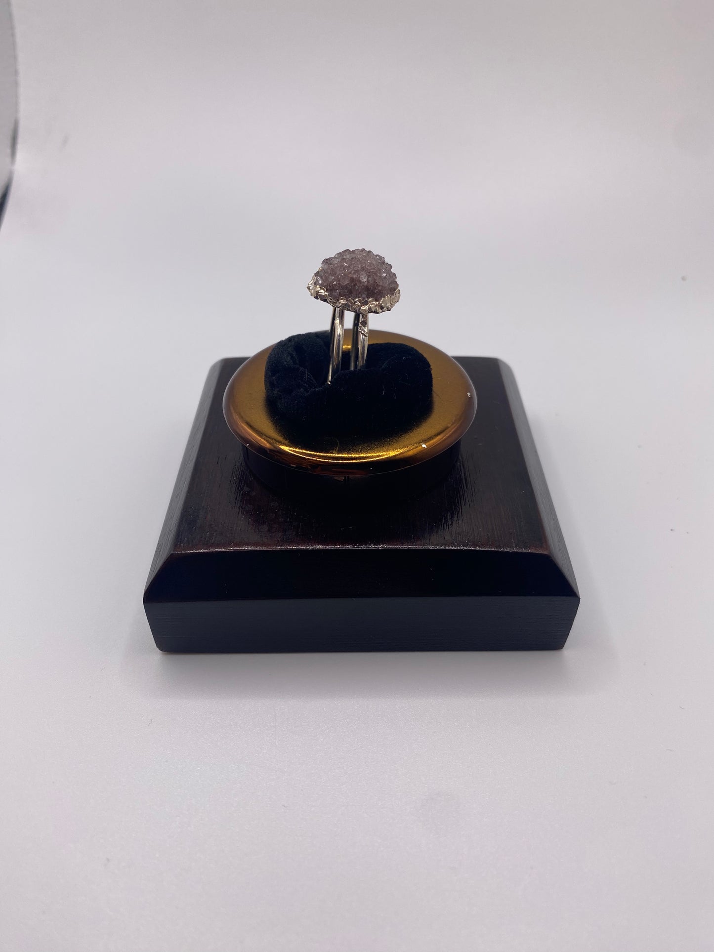 Silver Druzy Double Ring 1
