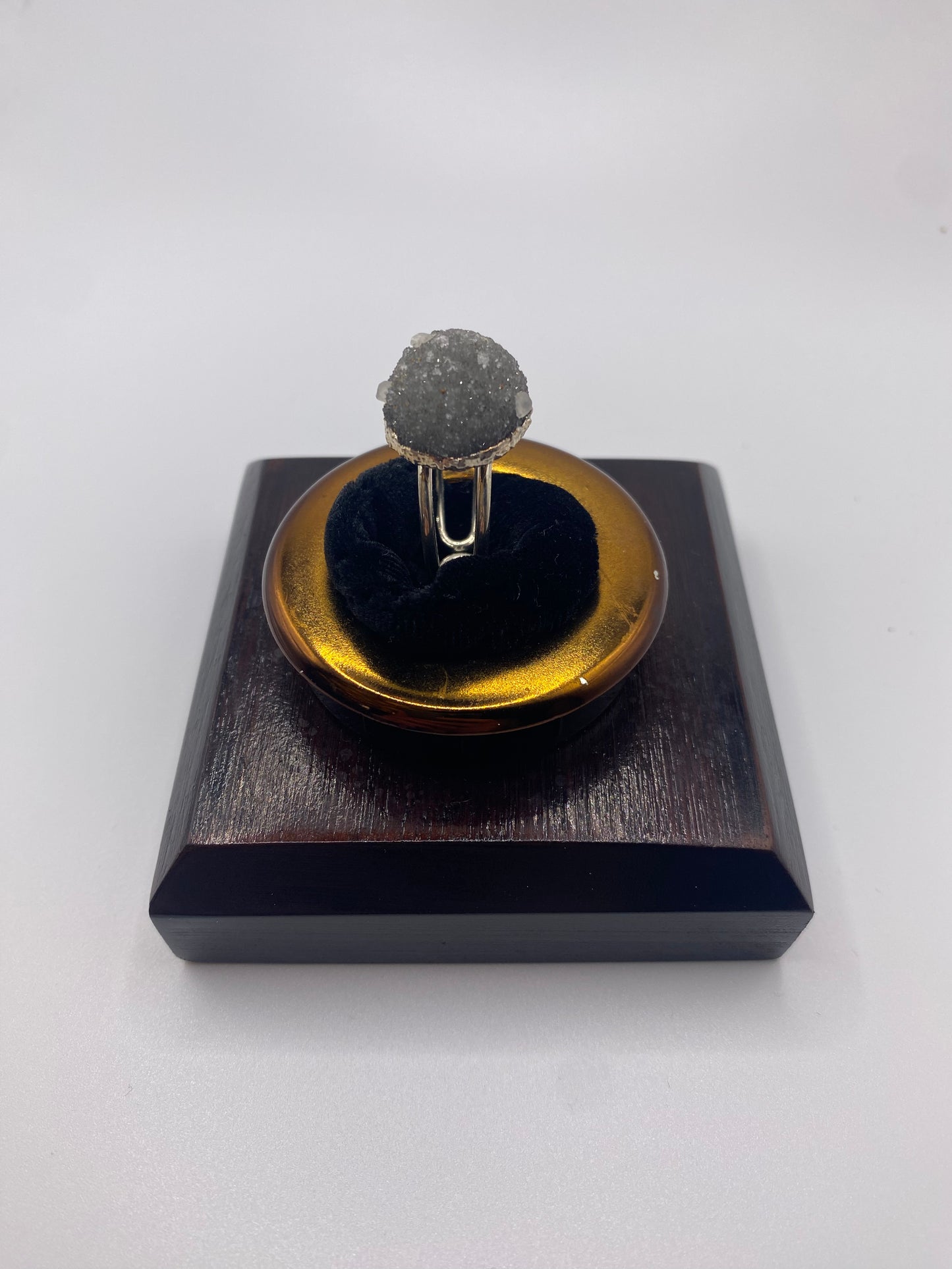 Silver Druzy Double Ring 5