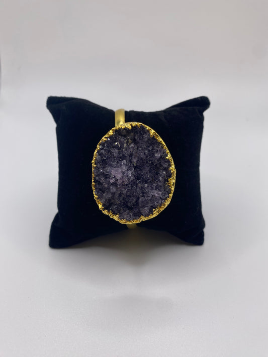 Gold Amethyst Cuff Bracelet 3