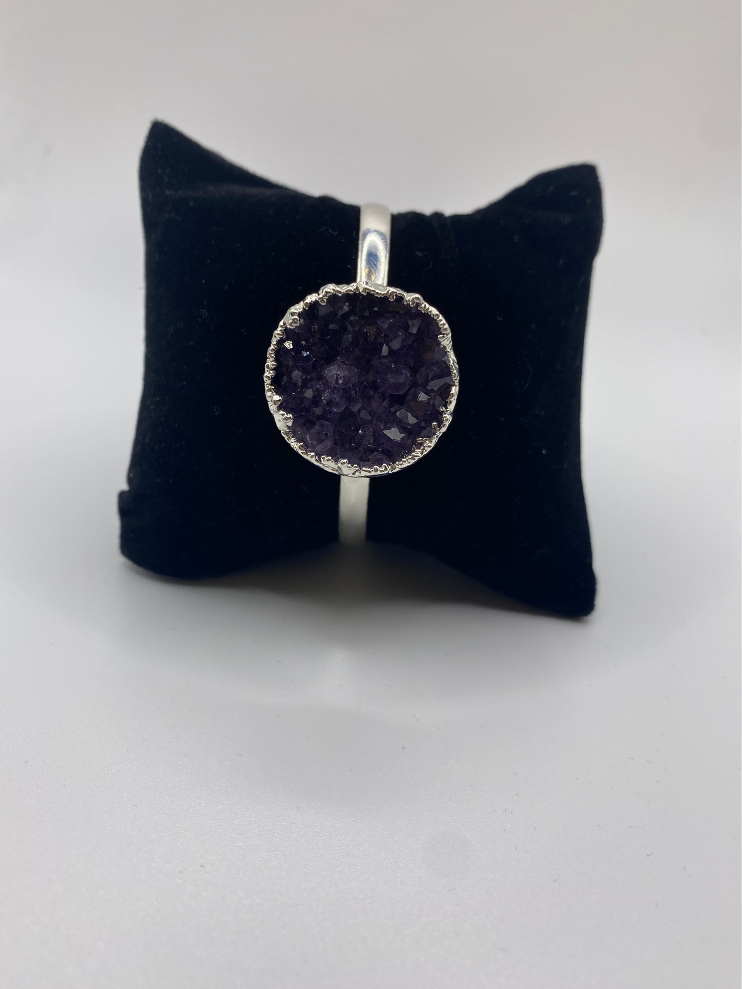 Silver Amethyst Cuff Bracelet 1