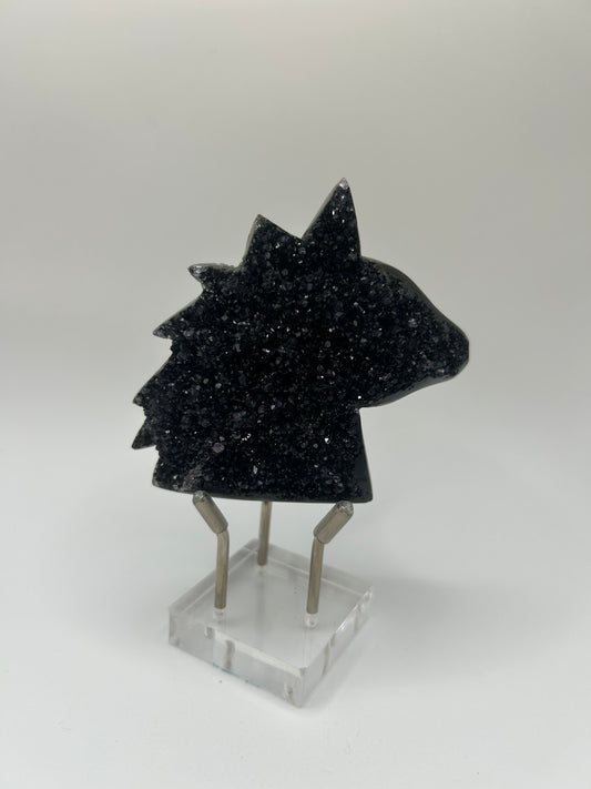 Black Quartz Stone- Unicorn 1