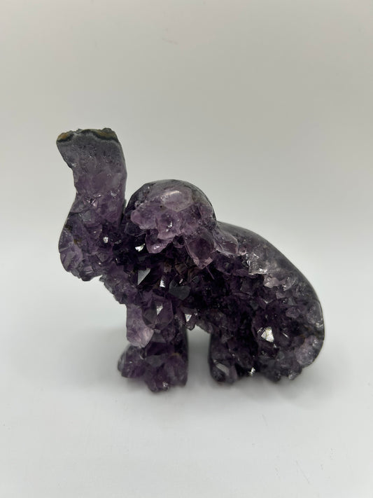 Small Amethyst Stone- Sitting Elephant