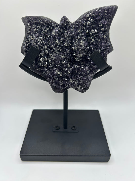 Black Quartz Butterfly on Stand