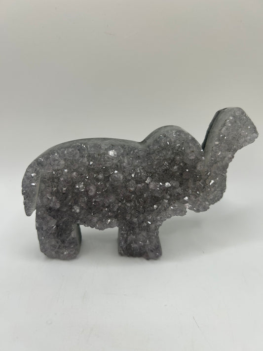 Black Quartz Stone- Elephant