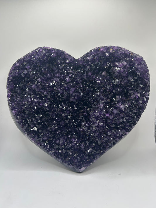 Large Amethyst Stone- Heart