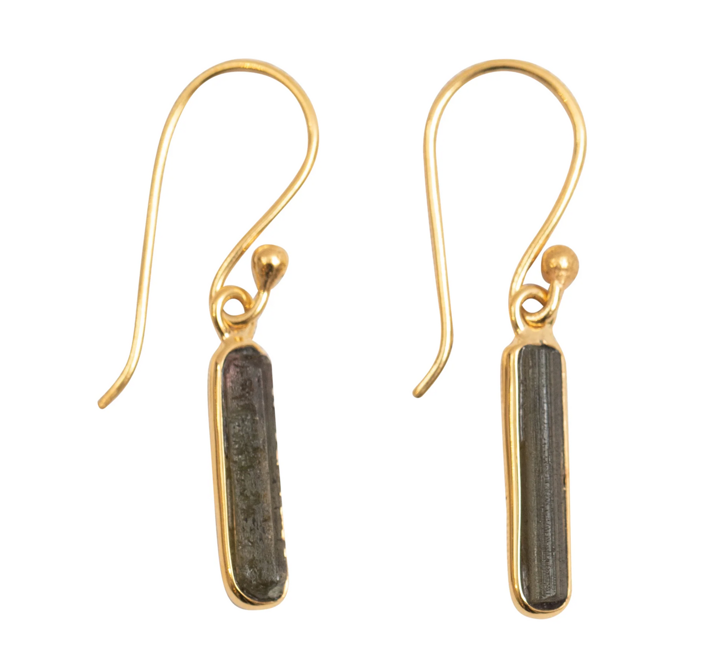 Tourmaline Bar Dangle Earrings