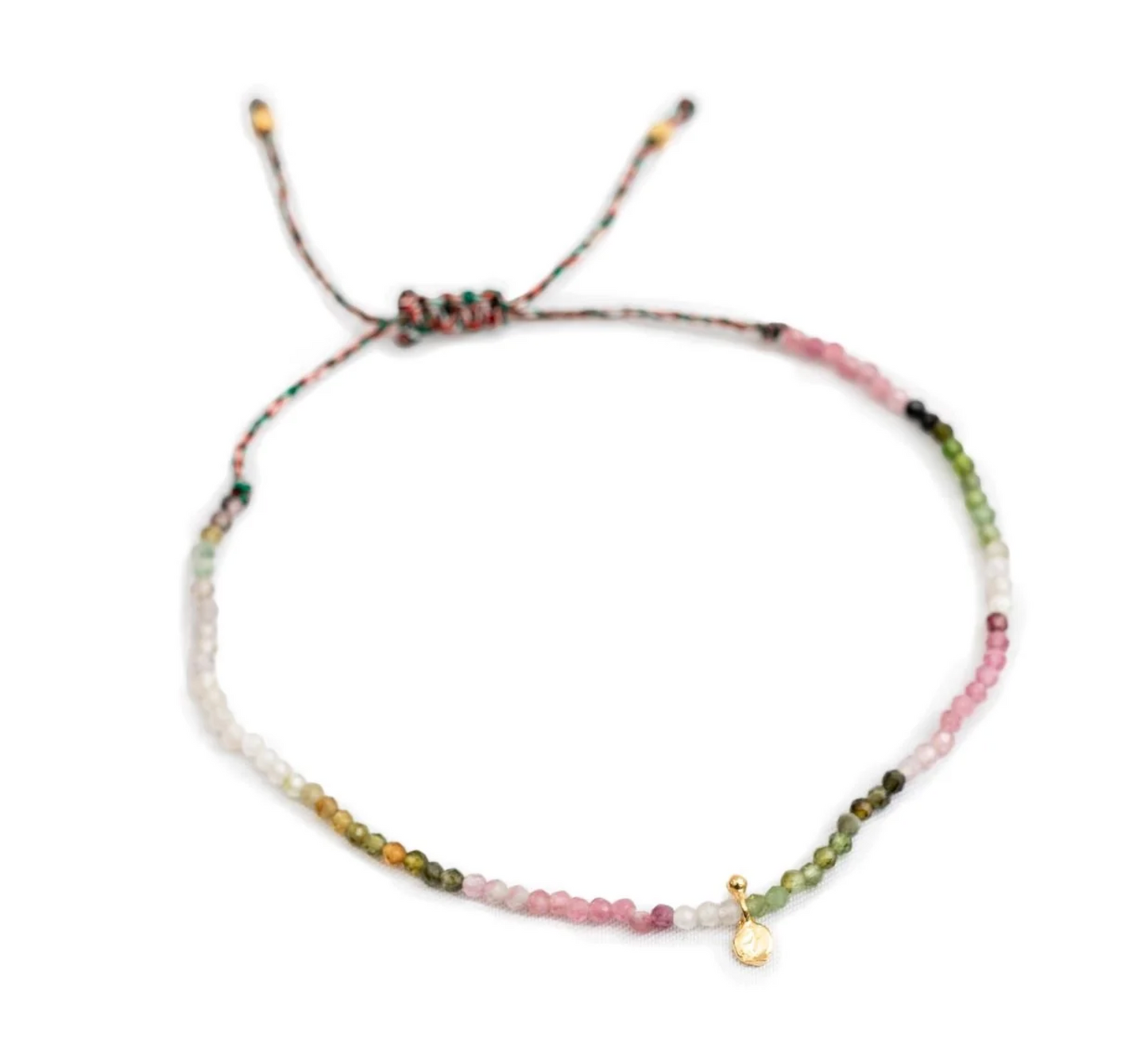 Adjustable Tourmaline Beaded Bracelet