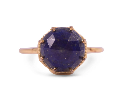 Gold Plated Ring with Lapis