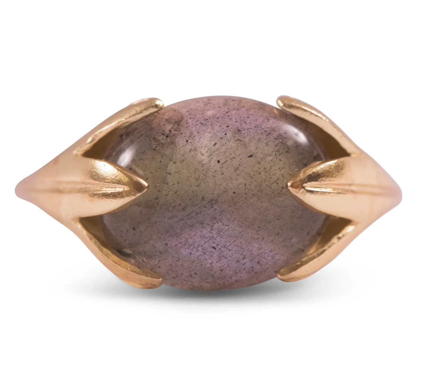 Large Labradorite Ring - Gold Plated